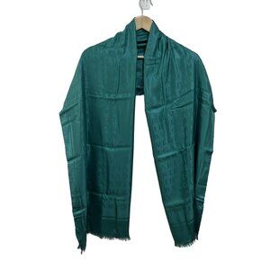 BVLGARI - Blue Green Silk Scarf 225-072425